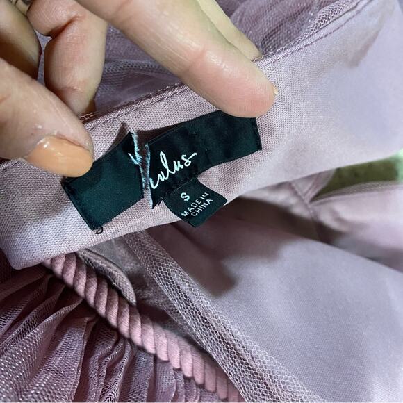 NWOT Lulus Sweet Goddess Mauve Mesh Pleated Sleeveless Midi Dress - Picture 10 of 11